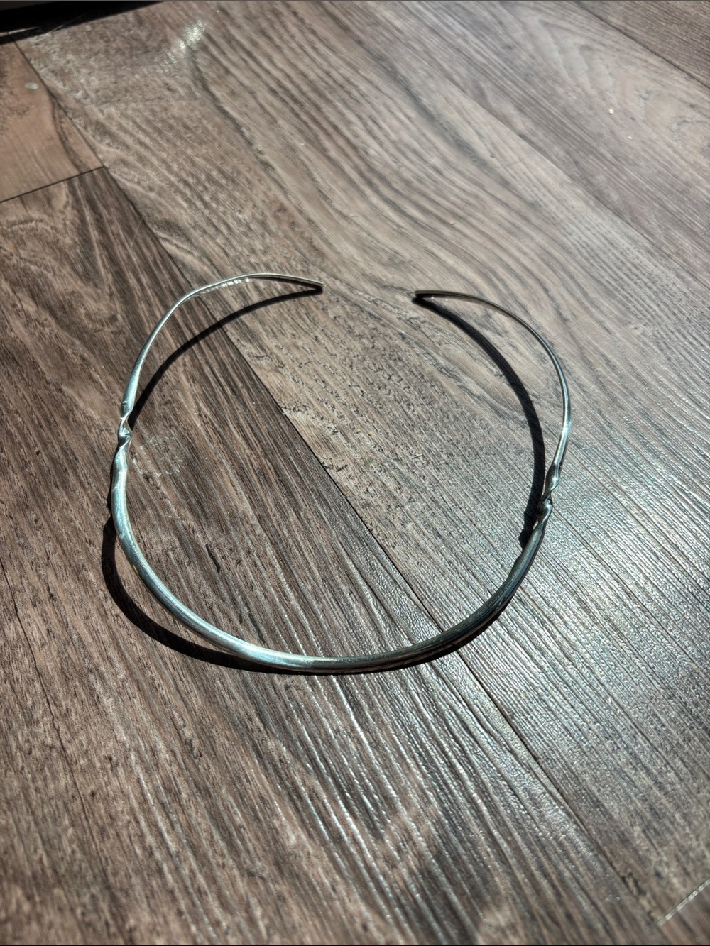 Stunning Vintage Sterling Silver Twisted Torque Torc Necklace